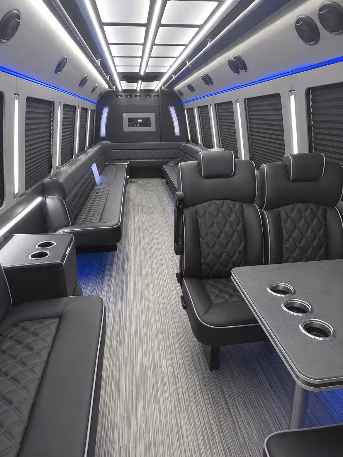 pomona 25 passenger party bus inside