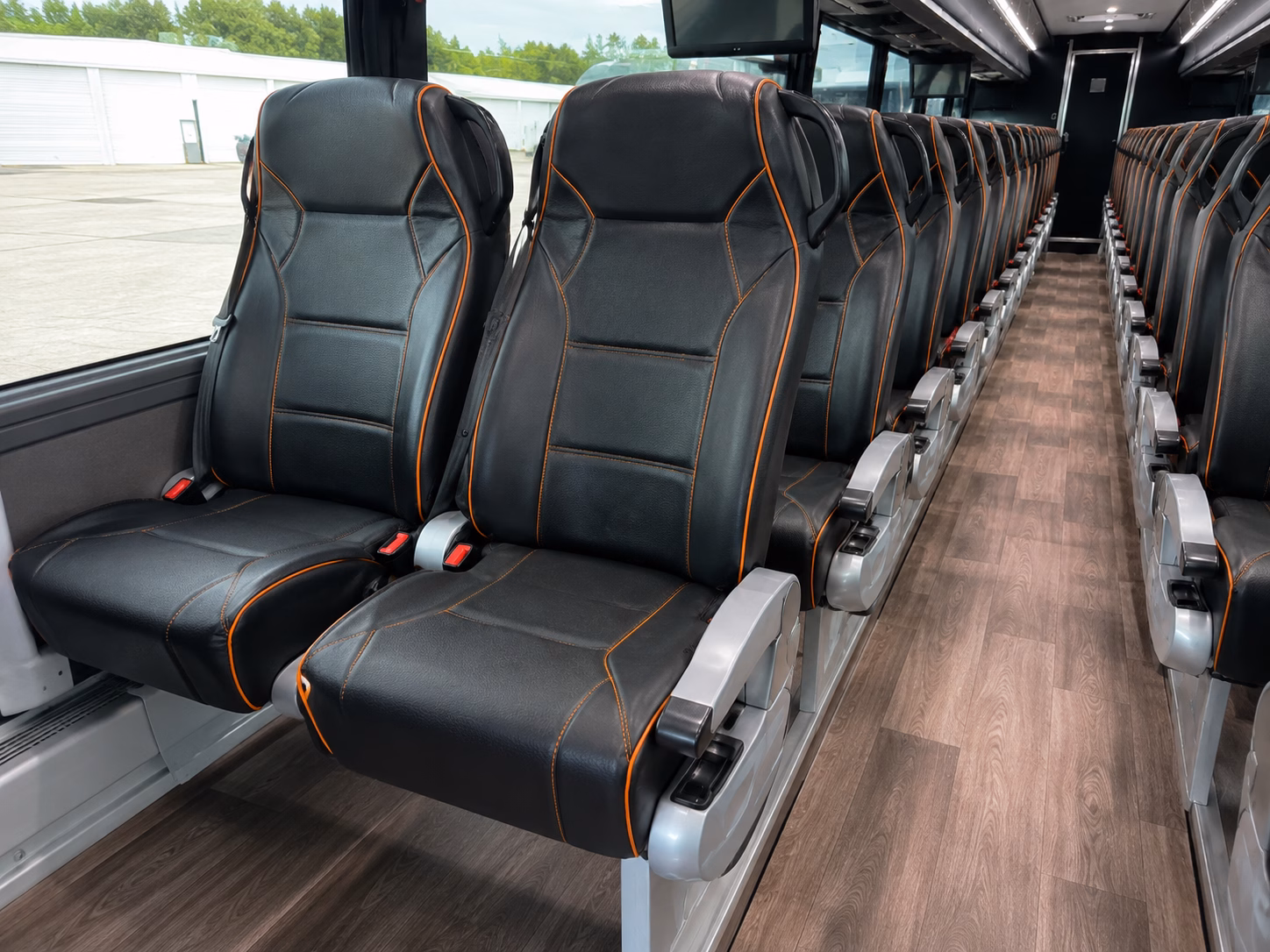 pomona charter bus rental interior